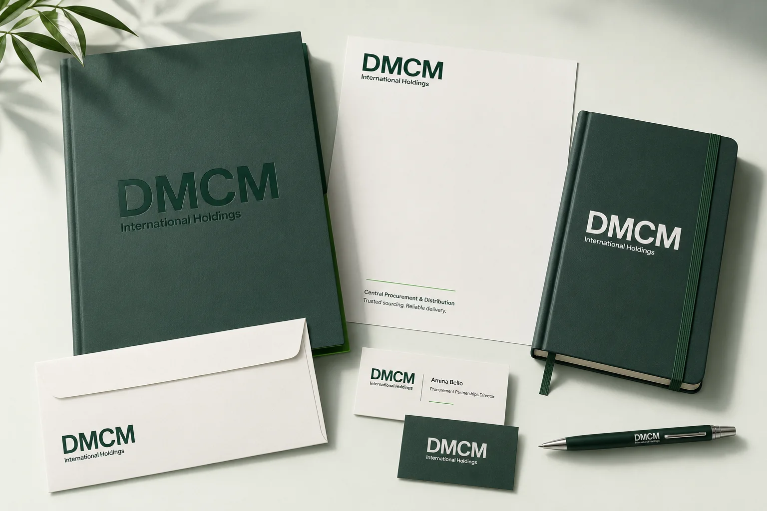 DMCM identity applied to company materials